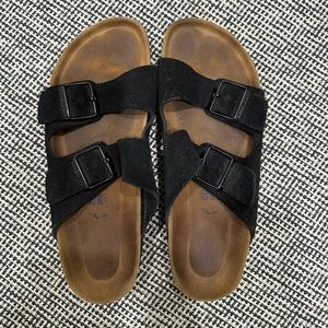 Black Suede Birkenstocks Women 40